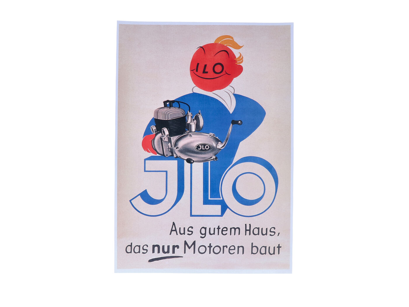 Reklaminis plakatas DIN A3 Ilo varikliams