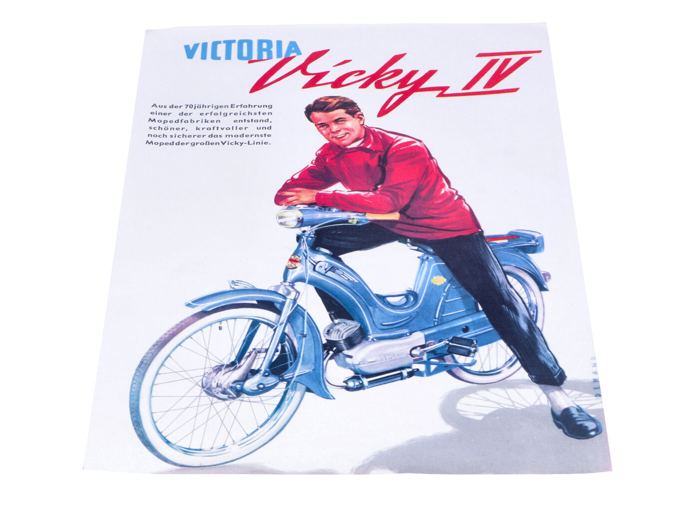 50-ųjų 60-ųjų reklaminis plakatas Viktorijai Vicky 4