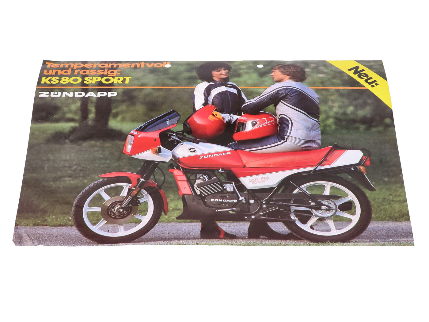 Originali Zündapp KS80 SPORT A4 skrajute / brošiūra