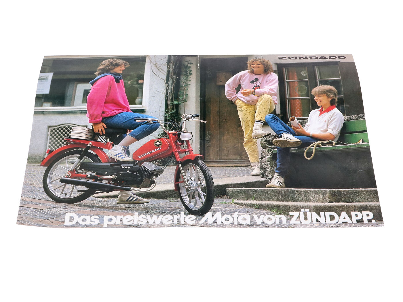 Originali A4 formato brošiūra, skirta Zündapp mopedui X25