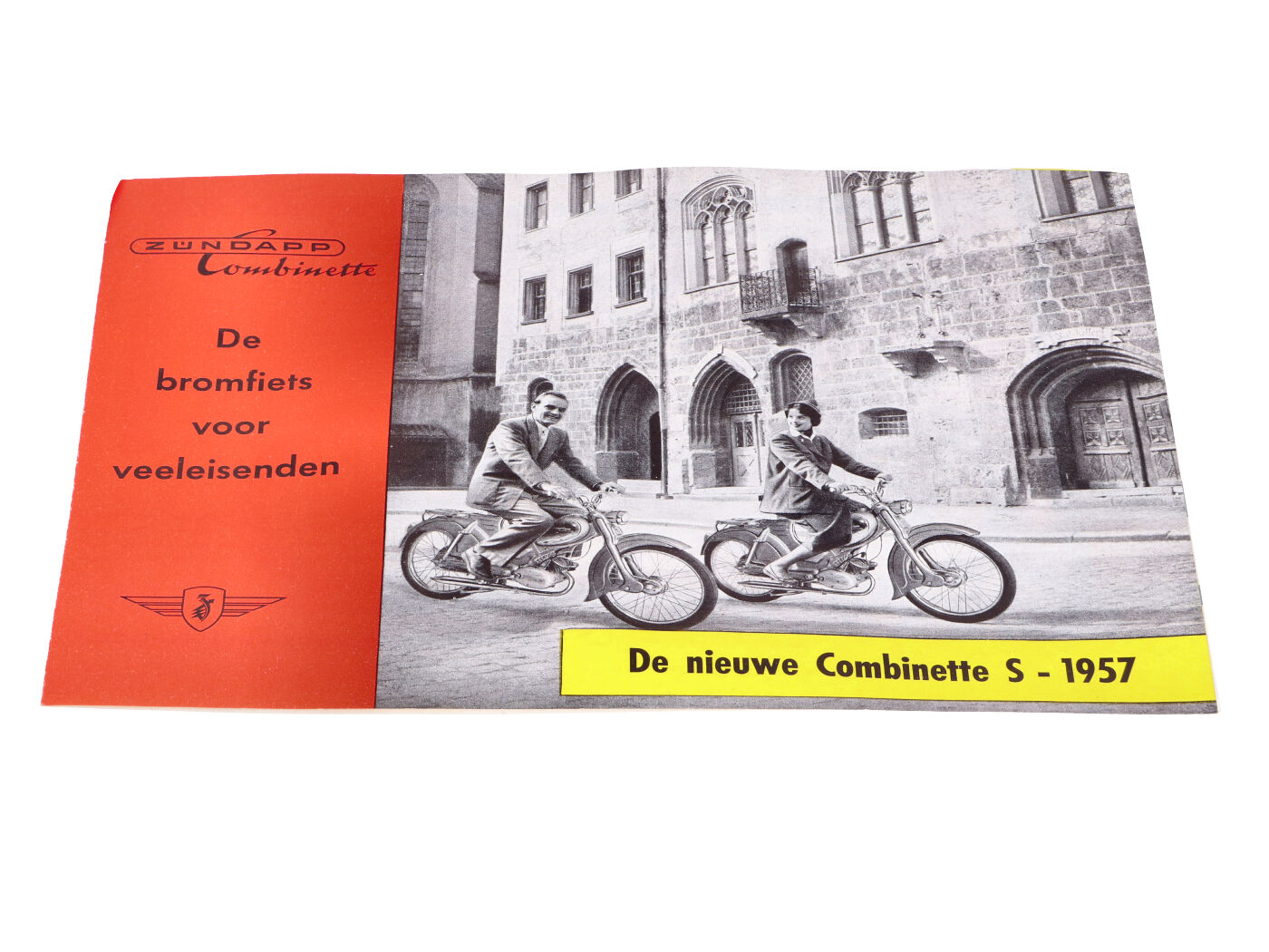 Originali skrajutė / brošiūra A5 olandų kalba, skirta Zündapp Combinette S-1957