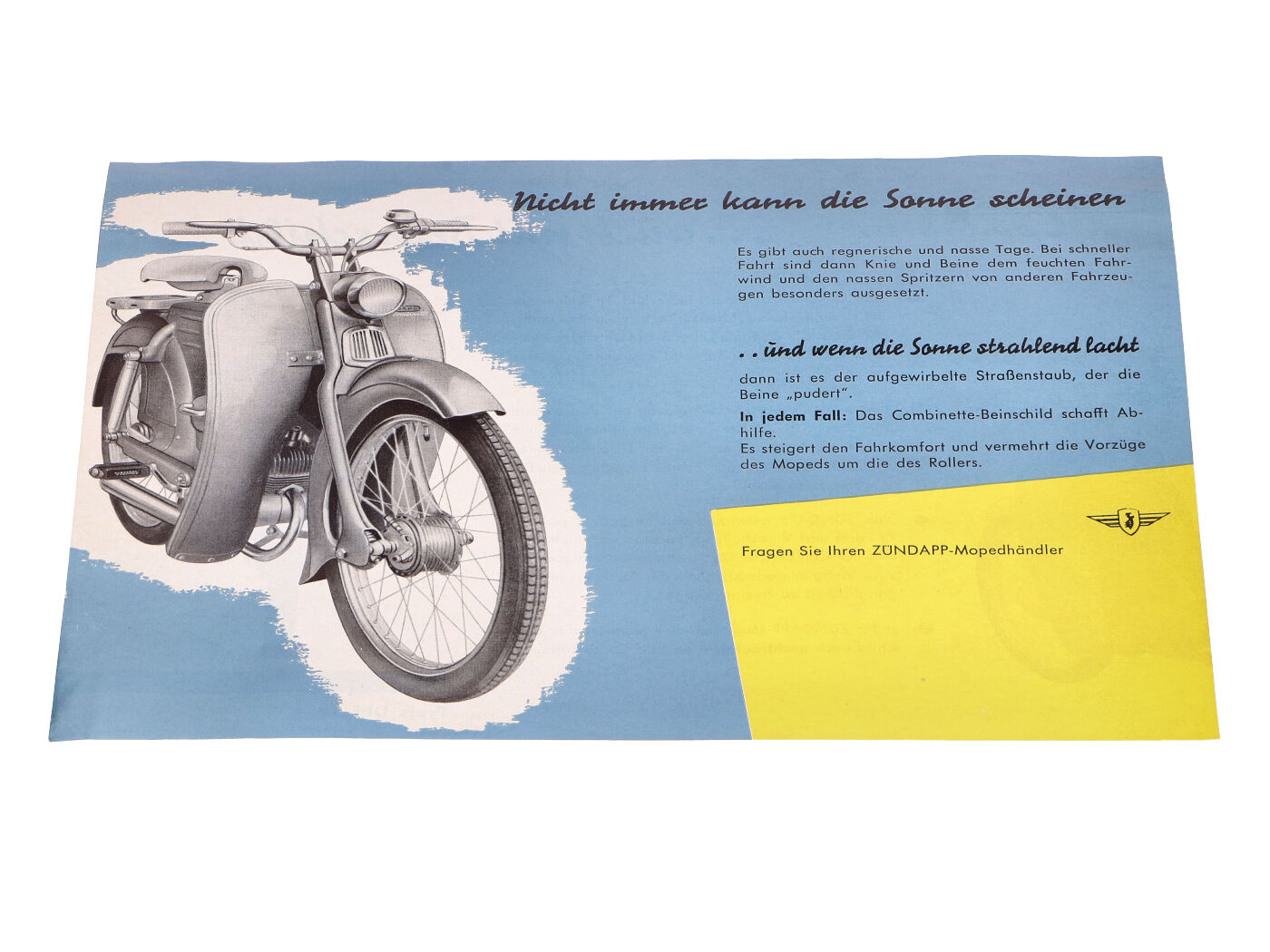 Originali skrajutė / brošiūra A5, skirta Zündapp Combinette