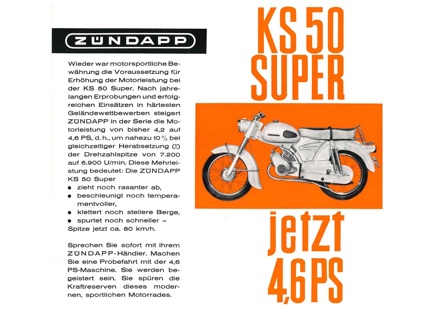 Brošiūra KS50, skirta Zündapp Super