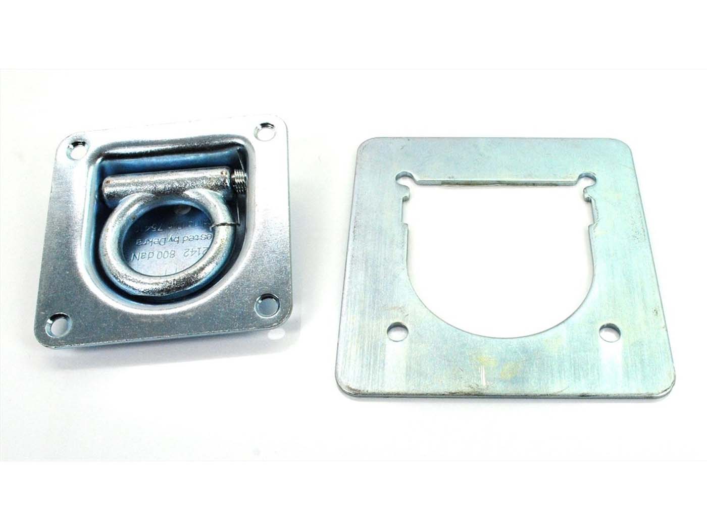 Tvirtinimo įduba cinkuota 105x105mm Su priešpriešine plokšte 140x135mm mopedui, mopedui, mokickui, motociklui