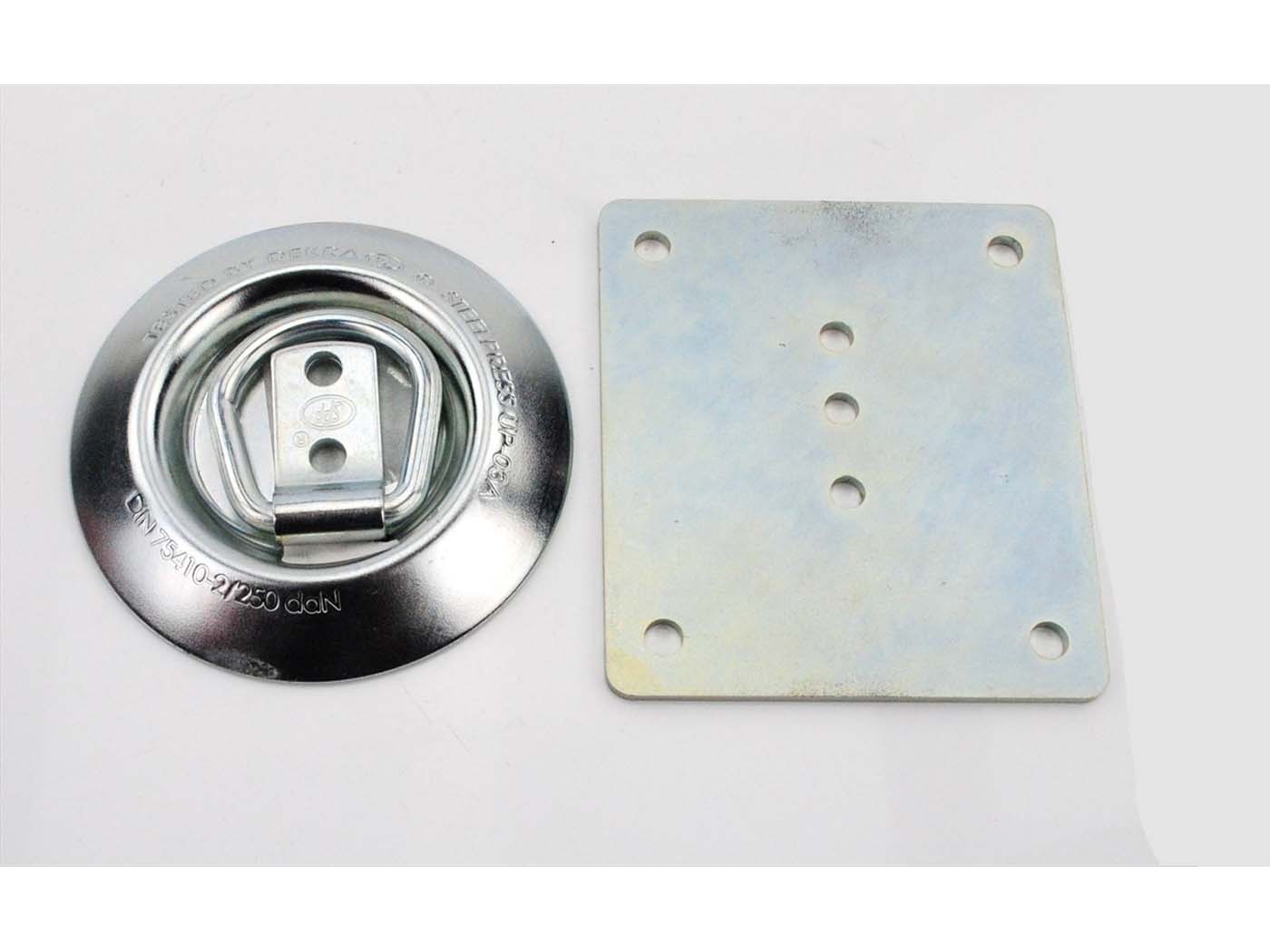 Tvirtinimo įduba cinkuota 95 mm Su priešpriešine plokšte 105 x 90 mm mopedui, mopedui, mokikui, motociklui
