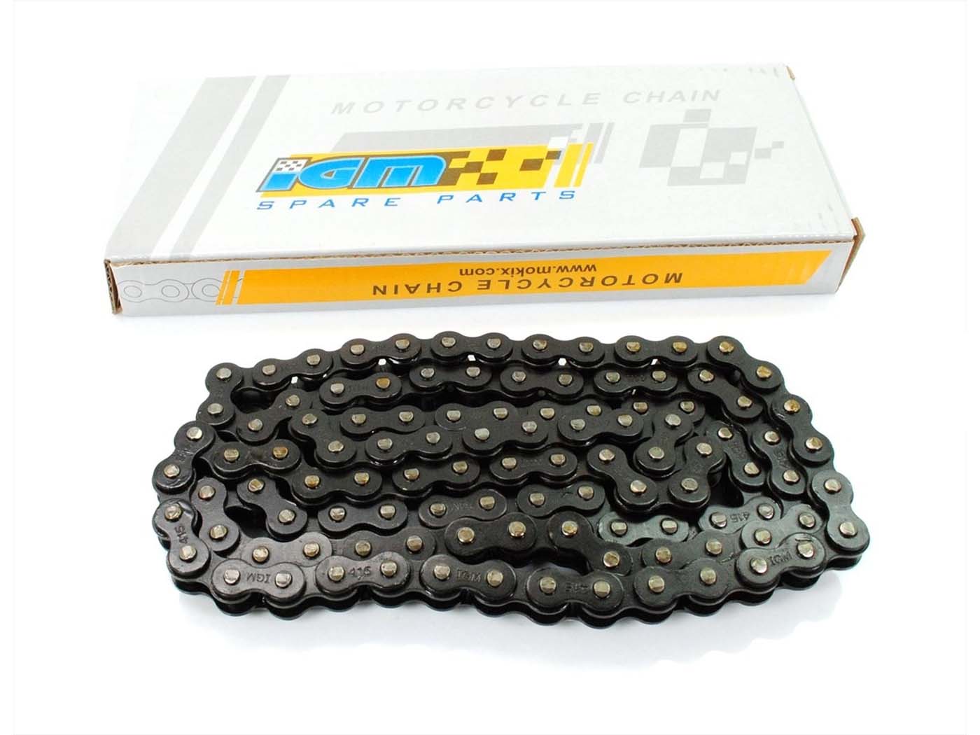 Grandinės plienas 1/2 x 1/4 7,75 134 jungtys juodos, skirtos Kreidler Florett RS, Zündapp KS SX K 80, Yamaha DT 50 M, Honda MB MT MBX MTX 80