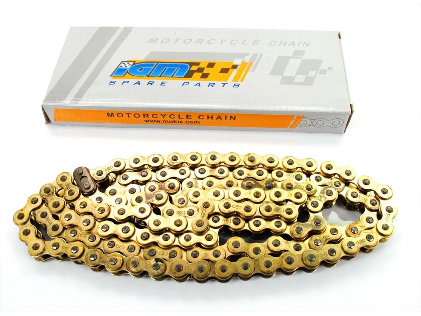 Grandininės auksinės 138 jungtys 1/2 x 1/4 7,75, skirtos Kreidler Florett RS, Zündapp KS, SX, K 80, Yamaha DT 50 M, Honda MB, MT, MBX, MTX 50, 80