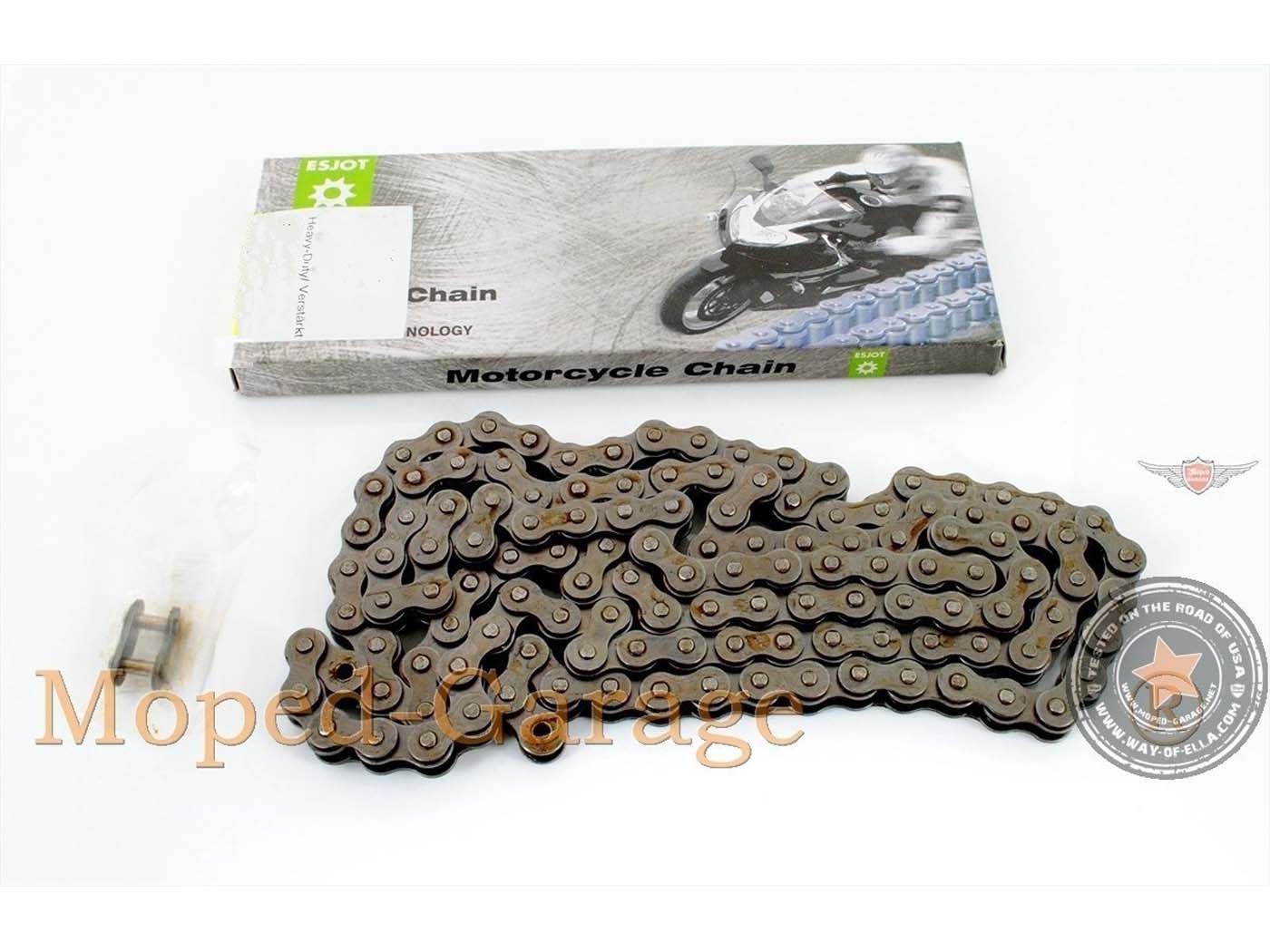 Esjot plieninė grandinė 94 jungtys 1/2 x 1/8, skirta Peugeot 102 MS, Solo 712 D, C, 713 SL, SL