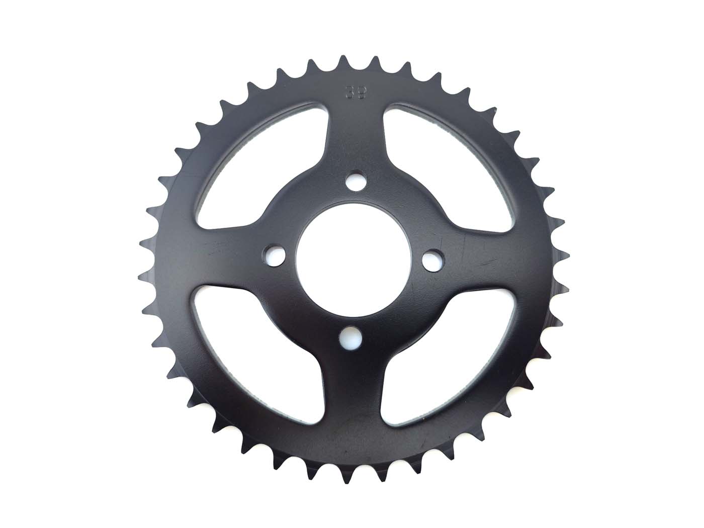 Žvaigždė 39 dantų 44 mm juoda Yamaha, DT 50 MX, RD