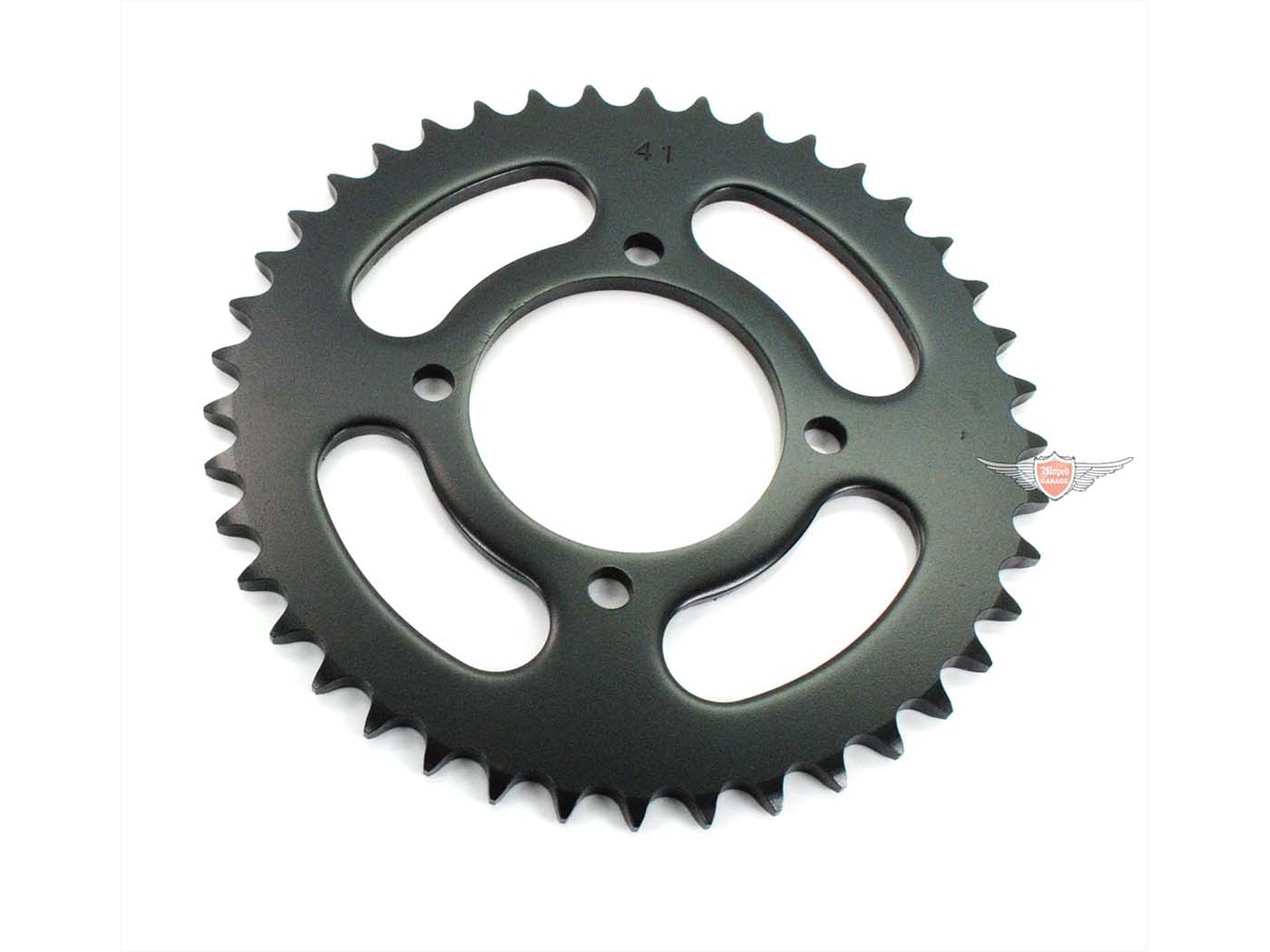 Žvaigždė 41 dantis, 64 mm juoda, skirta Yamaha, RD, FS 1