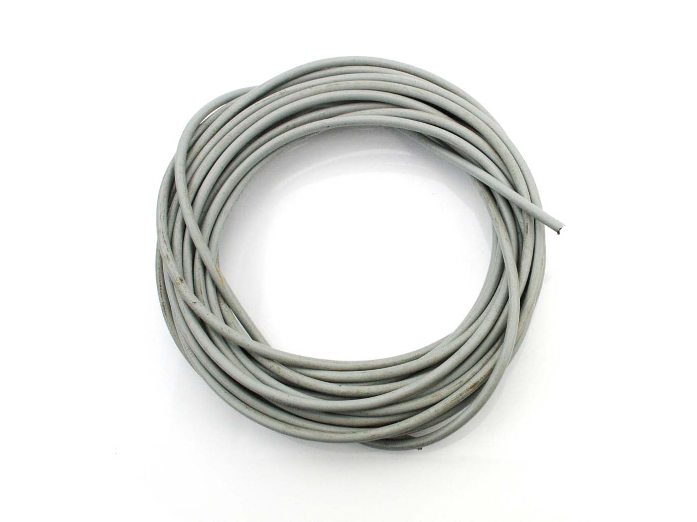 Pilkas kabelio dangtelis, 10 m 2,6 mm x 5 mm, skirtas Hercules K 50 RE SE RL SL, 220, 219, Prima, M, Zündapp GTS KS C Super, Sport, Bergsteiger M 25 50, R Roller, Super Combinette, Sport Kreidler Florett, Flory MF MP, Puch VS DS VZ Ponny, KTM, Miele, Göricke, DKW, NSU,