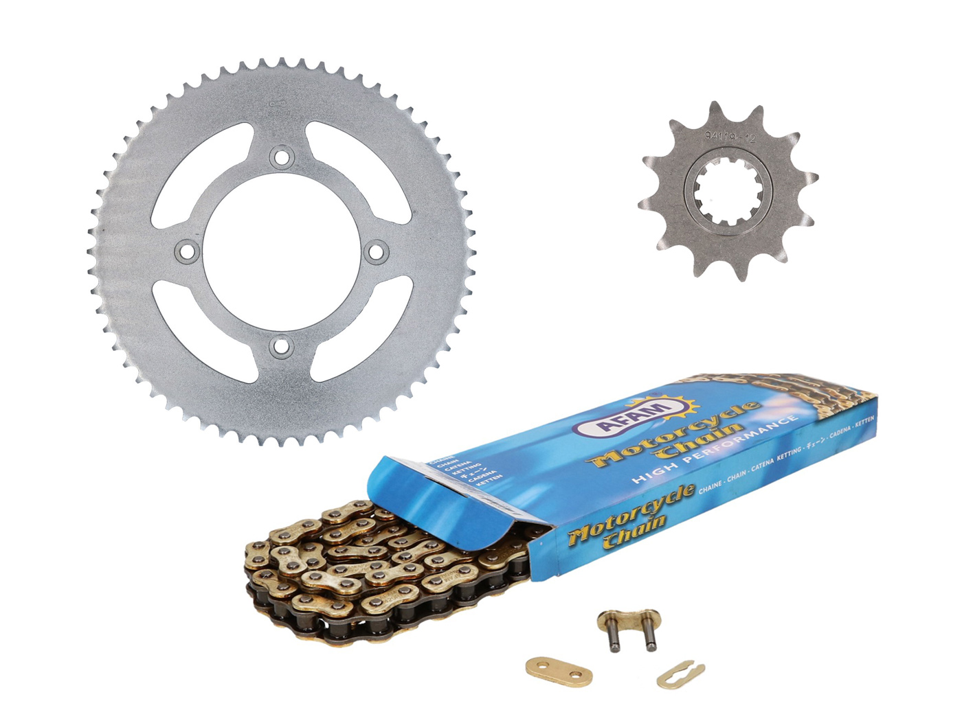 grandinės komplektas AFAM 12/60 dantų, skirtų Beta RR 50 Enduro / Motard E4 18-