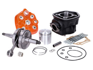 Didelės skylės Cilindro komplektas MVT Iron Max su 44,8 mm alkūniniu velenu PP=13 mm 90cc Piaggio/Derbi D50B0