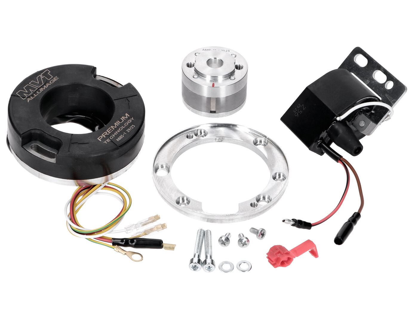 Degimo komplektas MVT Premium V2 su apšvietimu, skirtas Yamaha DT, MBK X-Limit AM6 2003- 12 polių Power-Up Moric uždegimas