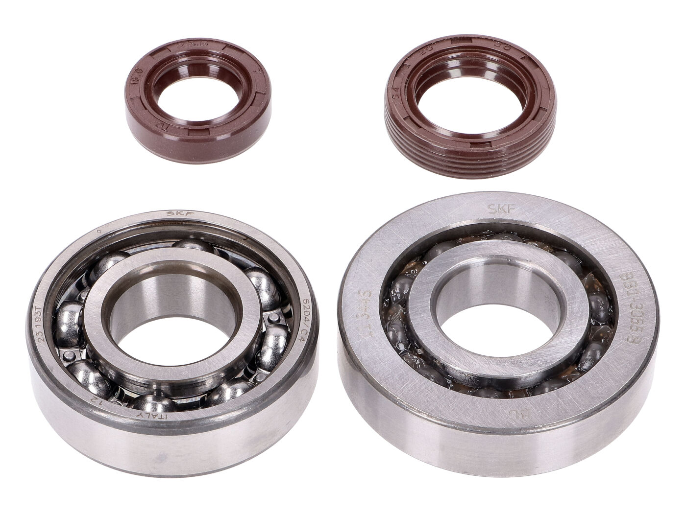 alkūninio veleno guolių komplektas Naraku SKF, FKM Premium C3, C4 metalinis dėklas Peugeot vertikaliam Euro2