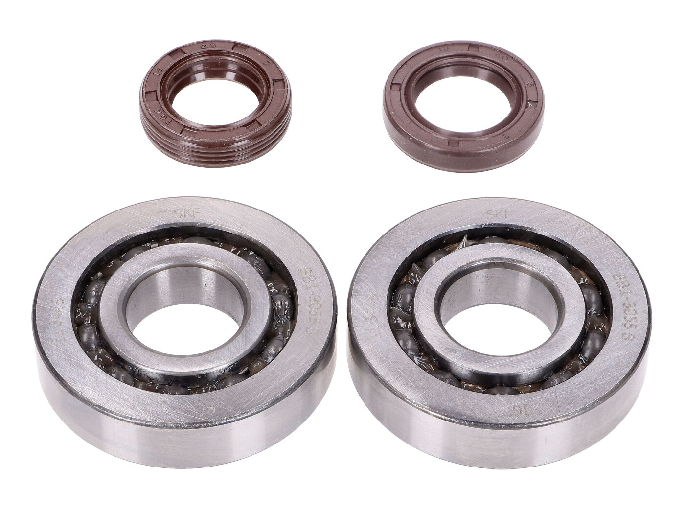 alkūninio veleno guolių komplektas Naraku SKF, FKM Premium C3 metalinis dėklas Piaggio