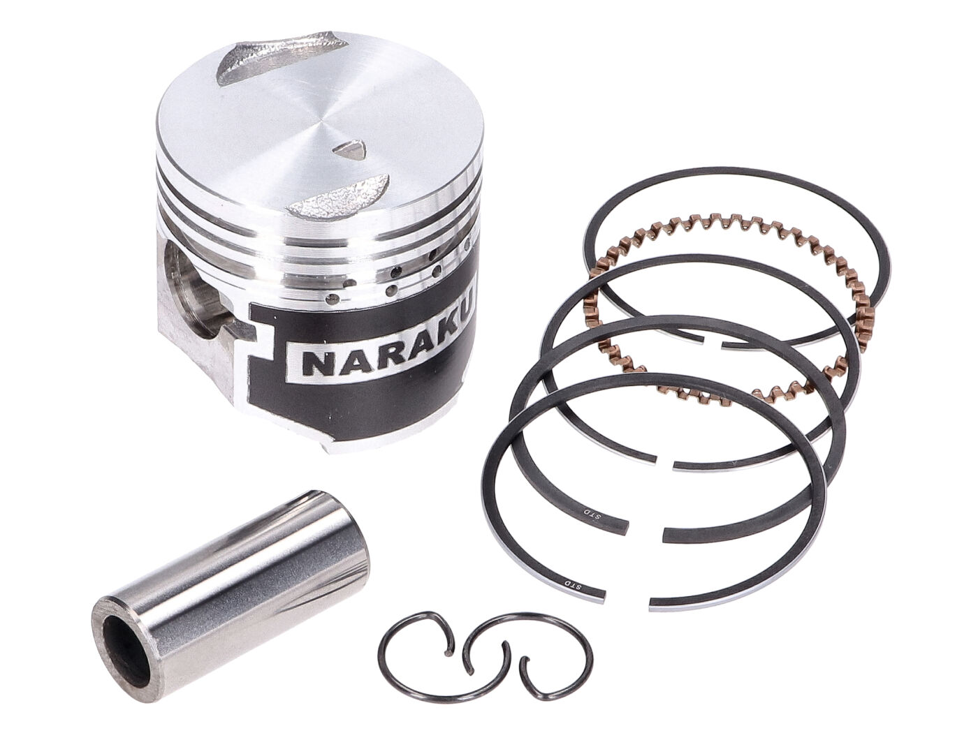 Stūmoklio komplektas Naraku V.2 50cc 39.00mm 13mm Piaggio 4 taktų 2 vožtuvų