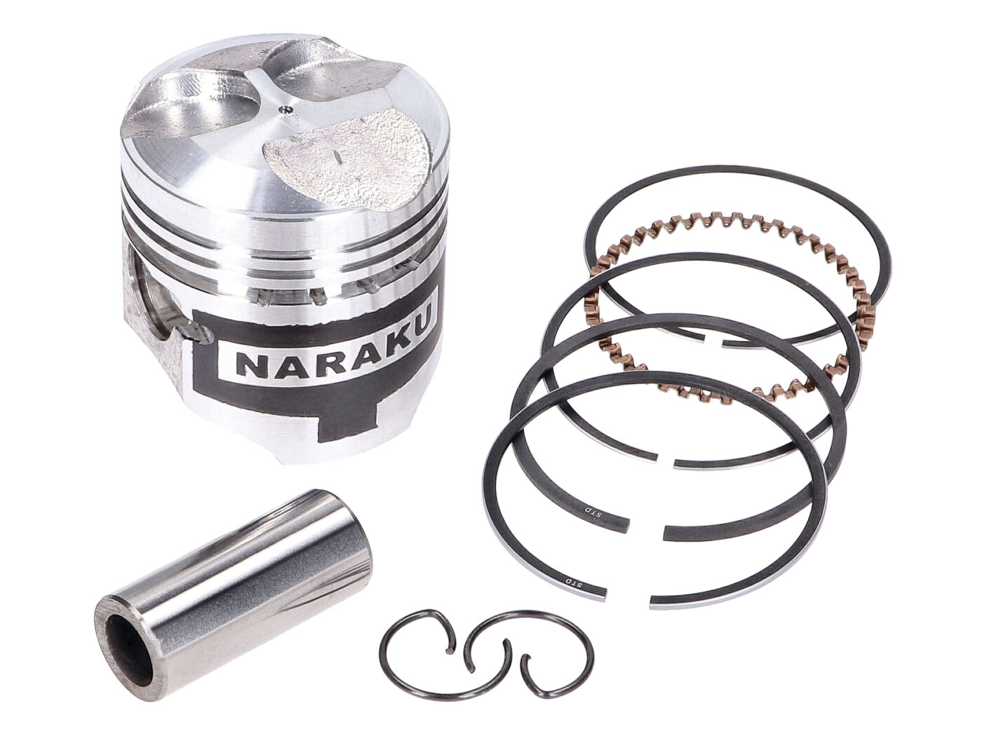 Stūmoklio komplektas Naraku V.2 50cc 39.00mm Piaggio 4 taktų 3 vožtuvų