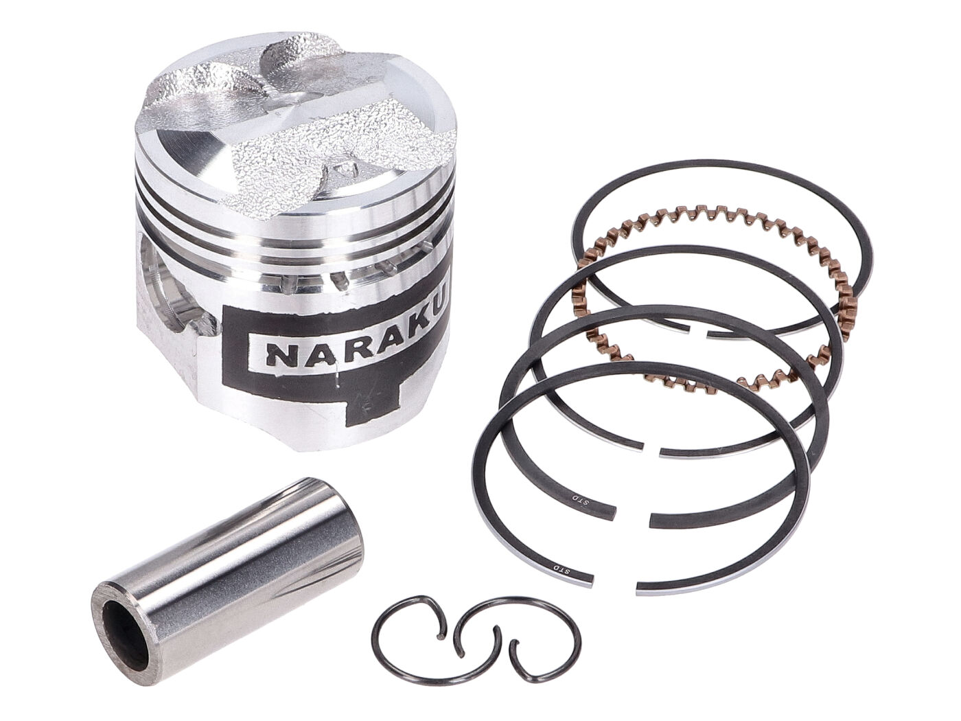 Stūmoklio komplektas Naraku V.2 50cc 39.00mm Piaggio 4 taktų 4 vožtuvų