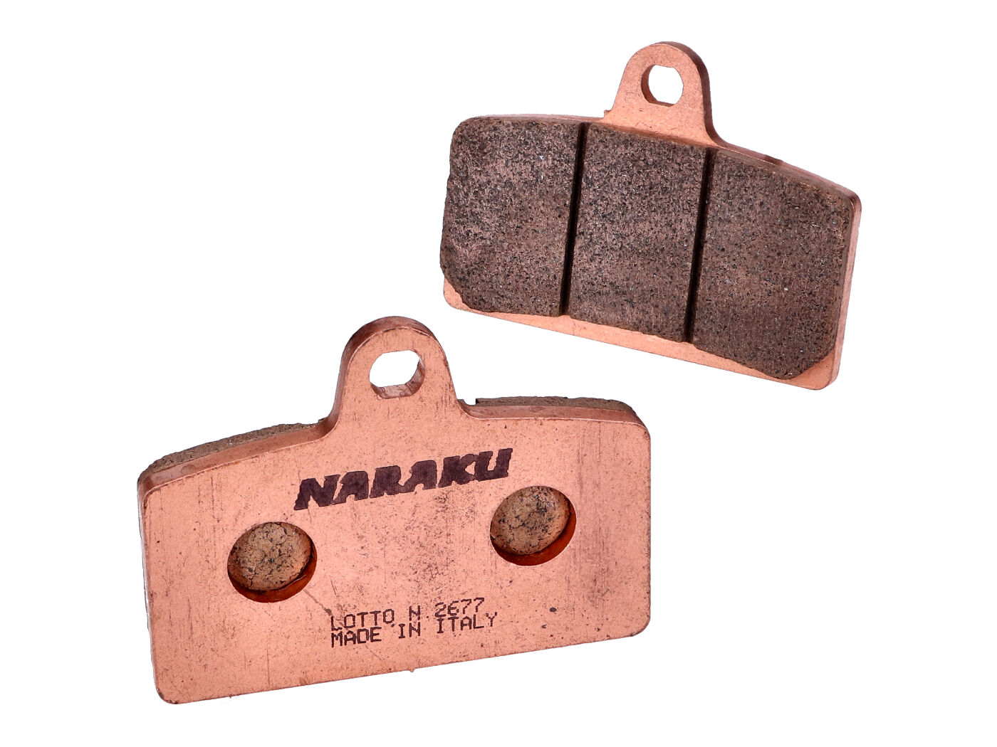 Stabdžių kaladėlės Naraku sinterinės Aprilia RS, RS4, Derbi GP1, GPR, MH KN1, KN2, R