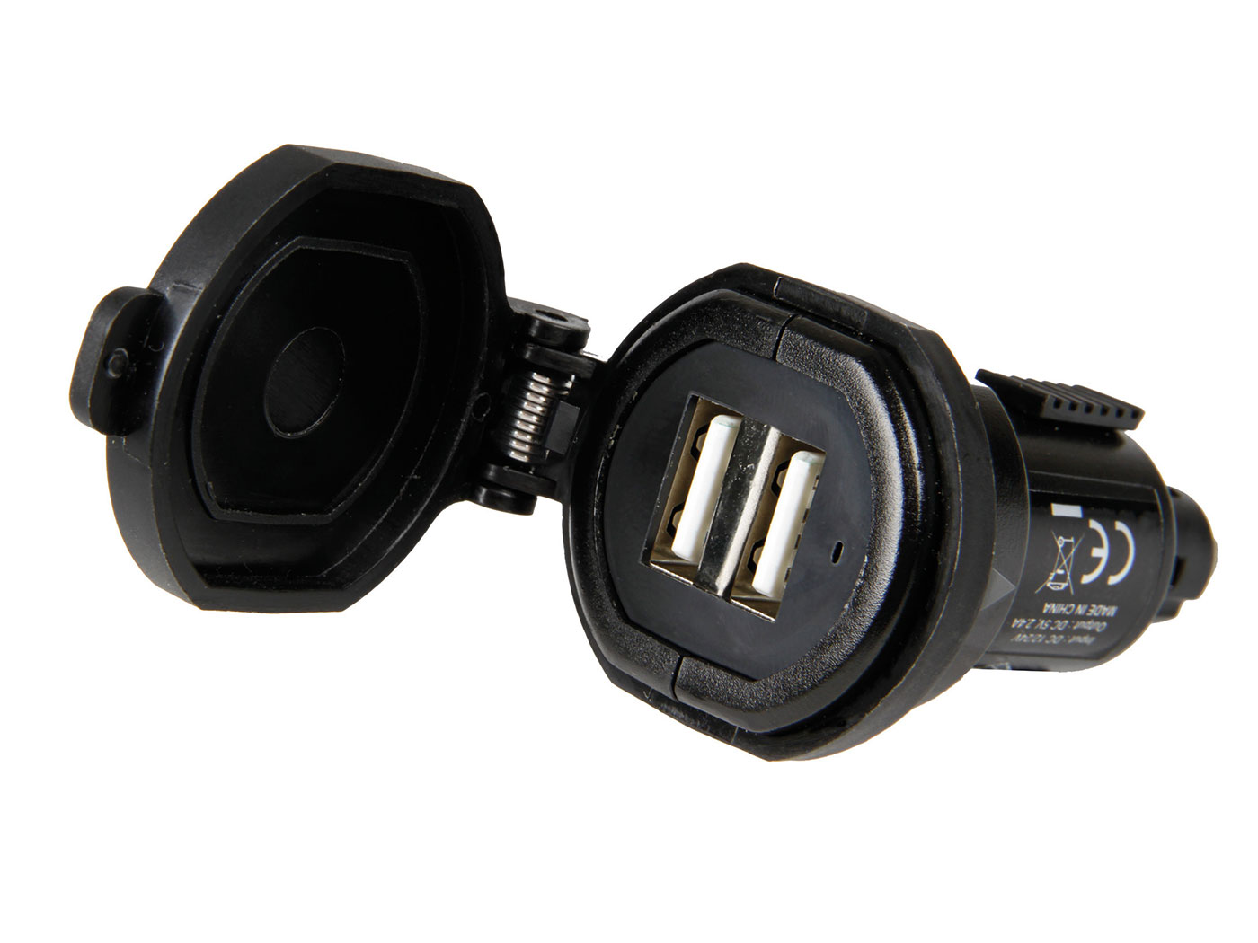 USB įkroviklis Din-Tech su 2 USB prievadais - Greitas įkrovimas - 2700mA 12/32V