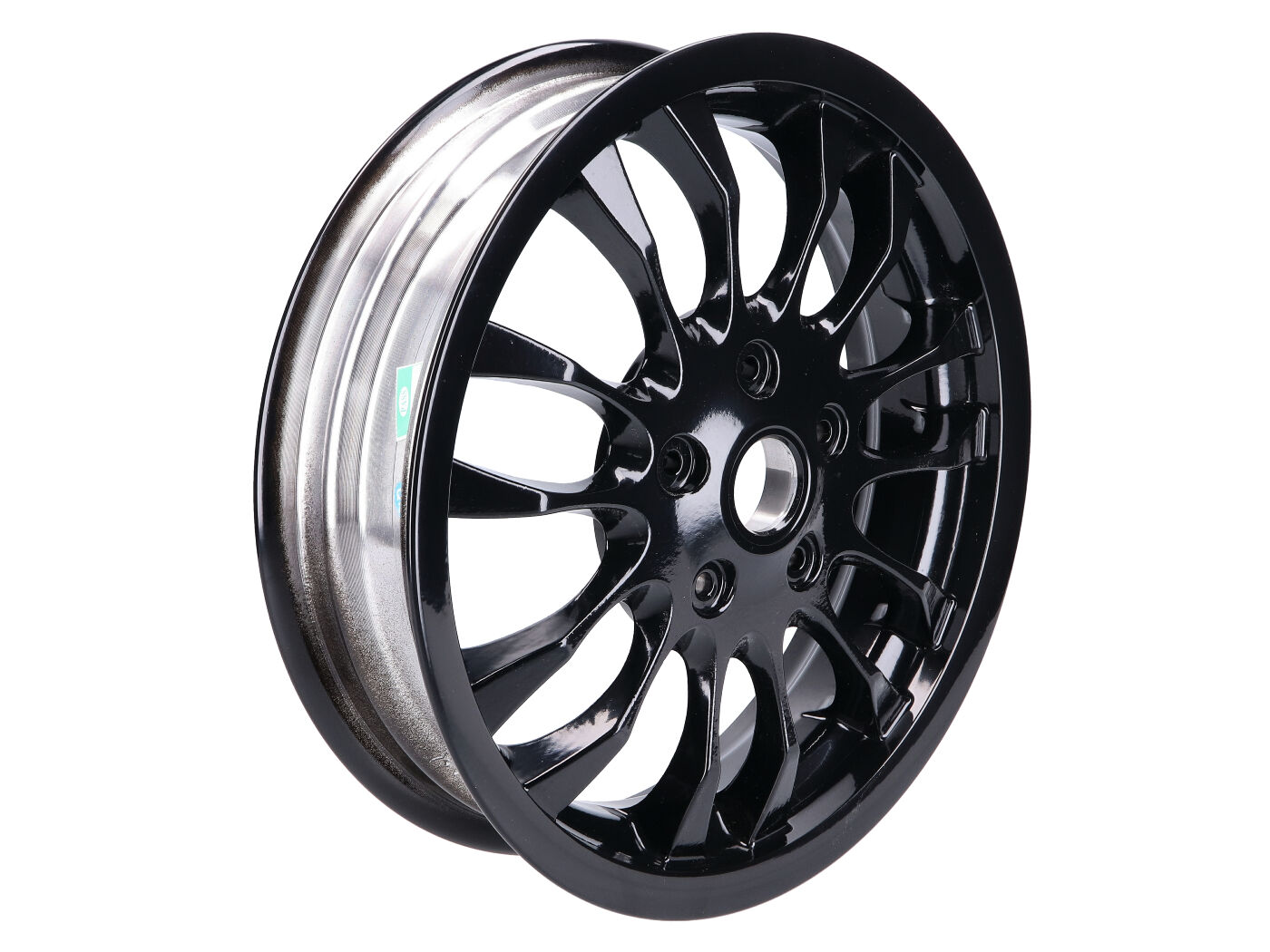 priekinis ratlankis 12 colių 3,00x12 juodas, skirtas Vespa Sprint, GTS, GTV, GT 50-150cc