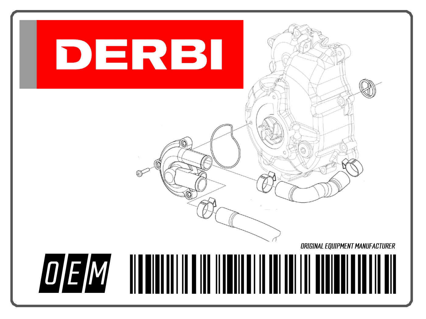 Kintamosios srovės generatoriaus dangtis OEM, skirtas Derbi D50B0 Euro 4 2018-