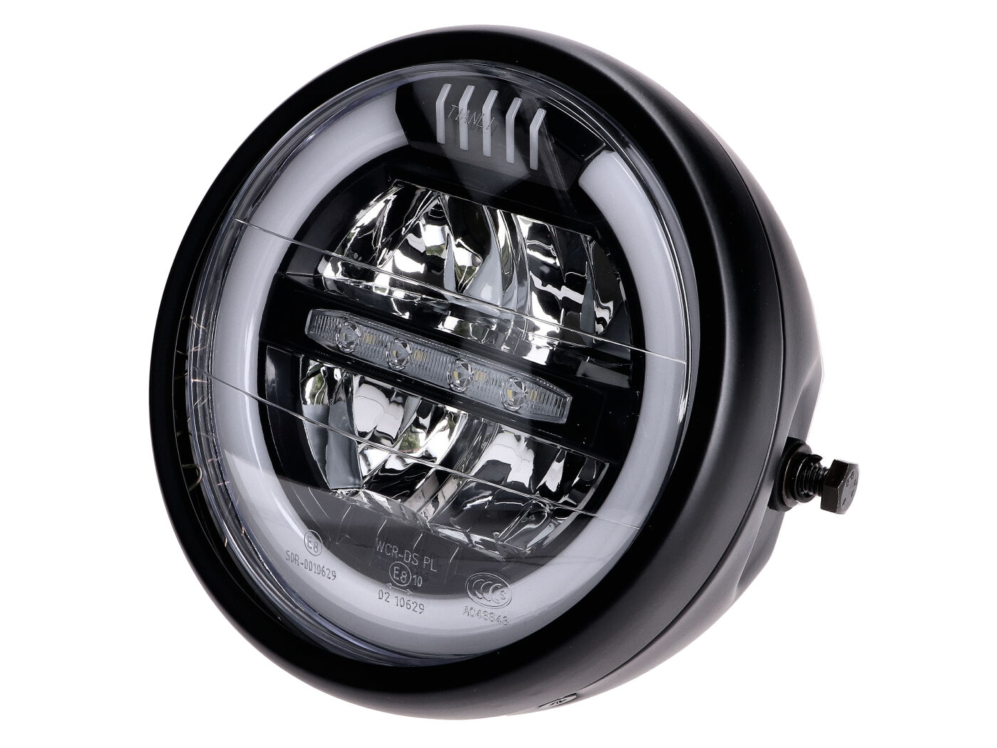 priekinių žibintų komplektas Puig LED apvalus 175 mm juodas