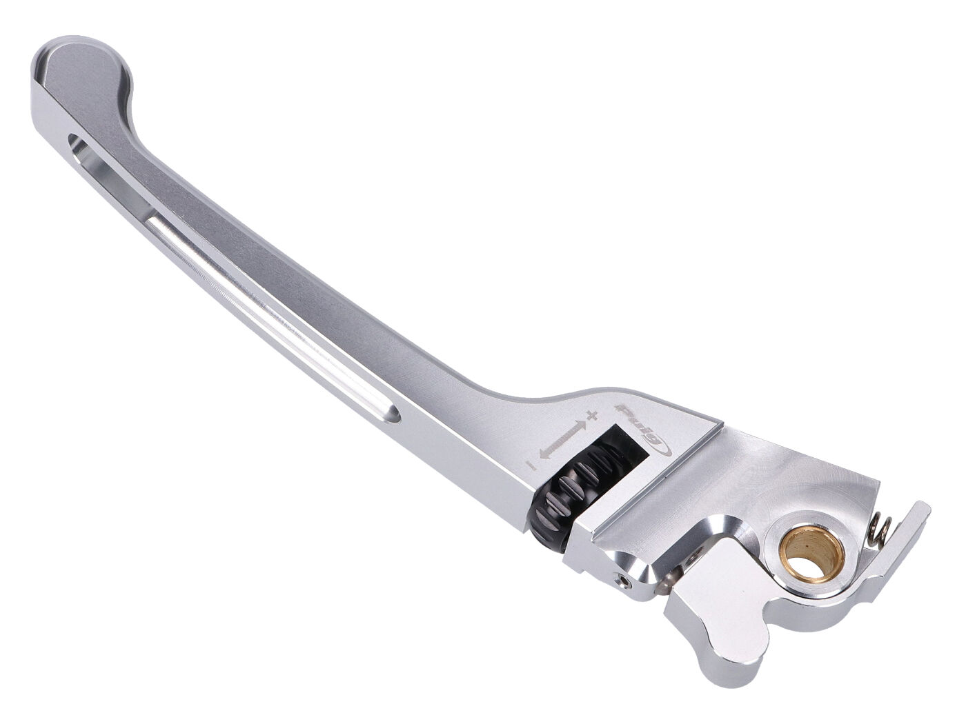 Sankabos rankenėlė / stabdžių rankenėlė Puig sidabrinė, skirta Vespa GTS300 2008-2020