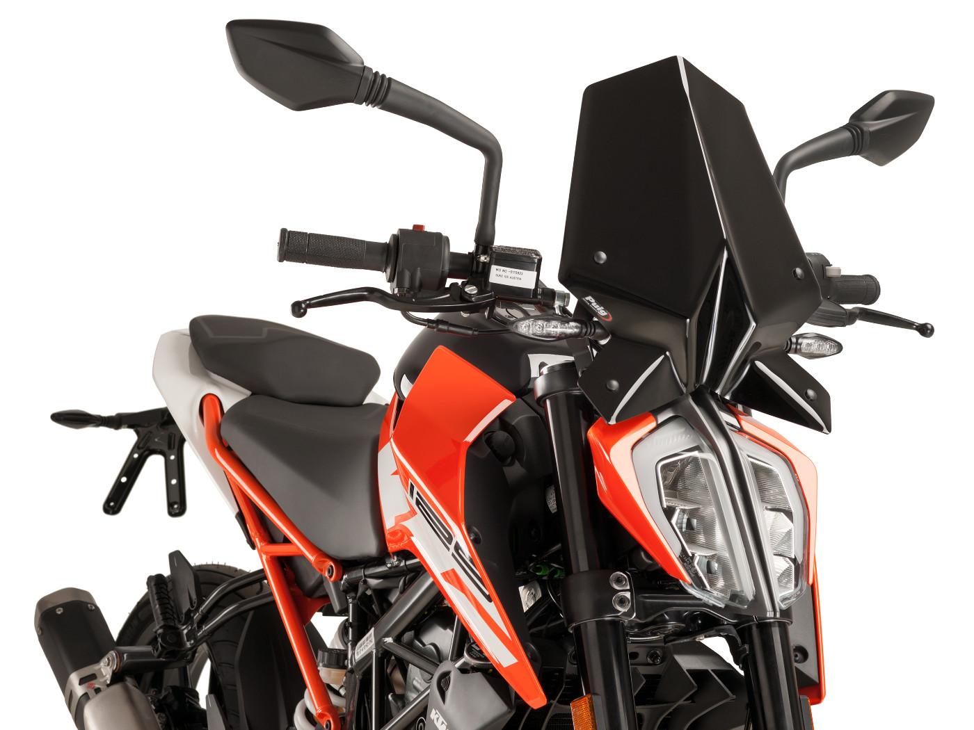 priekinis stiklas Puig New Generation Sport juodas KTM Duke 125, 200, 390 17-