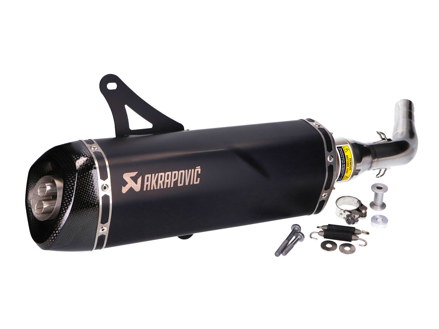 juodas Duslintuvas Akrapovic Slip-On Line SS skirtas Vespa GTS, GTV 125, 250, 300 E3, E4