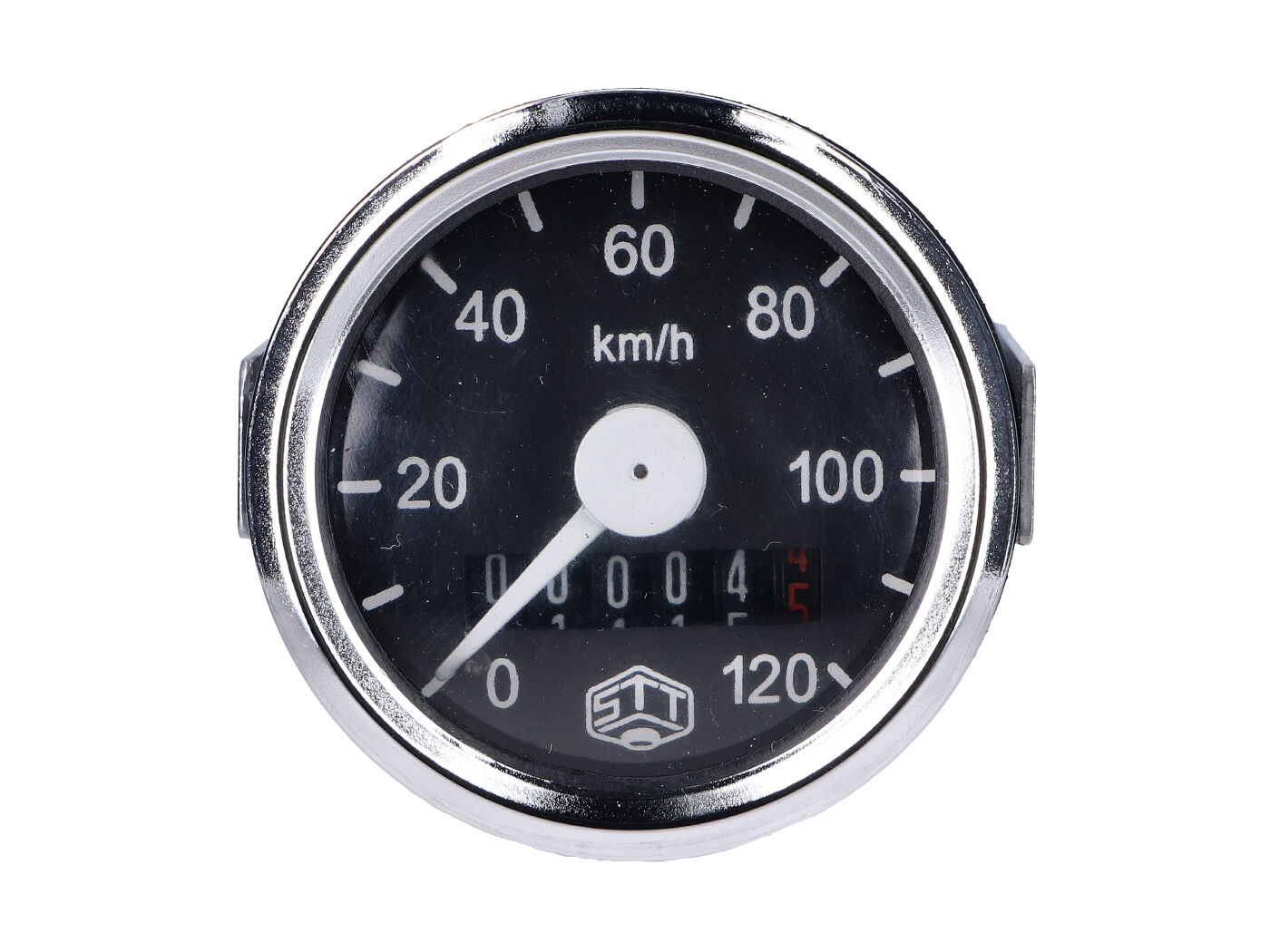 spidometras Schmitt 120km/h apvalios formos 48mm, skirtas Simson, MZ GS, Hercules mopedams