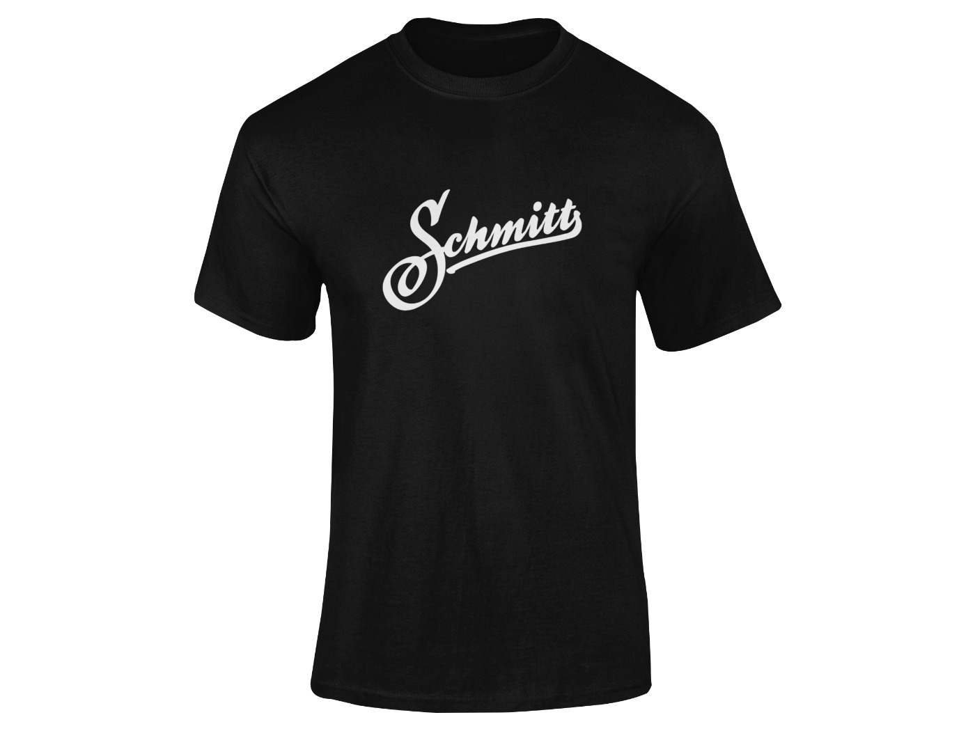 Marškinėliai Schmitt Logo, juodi 100% medvilnė unisex - XL dydis
