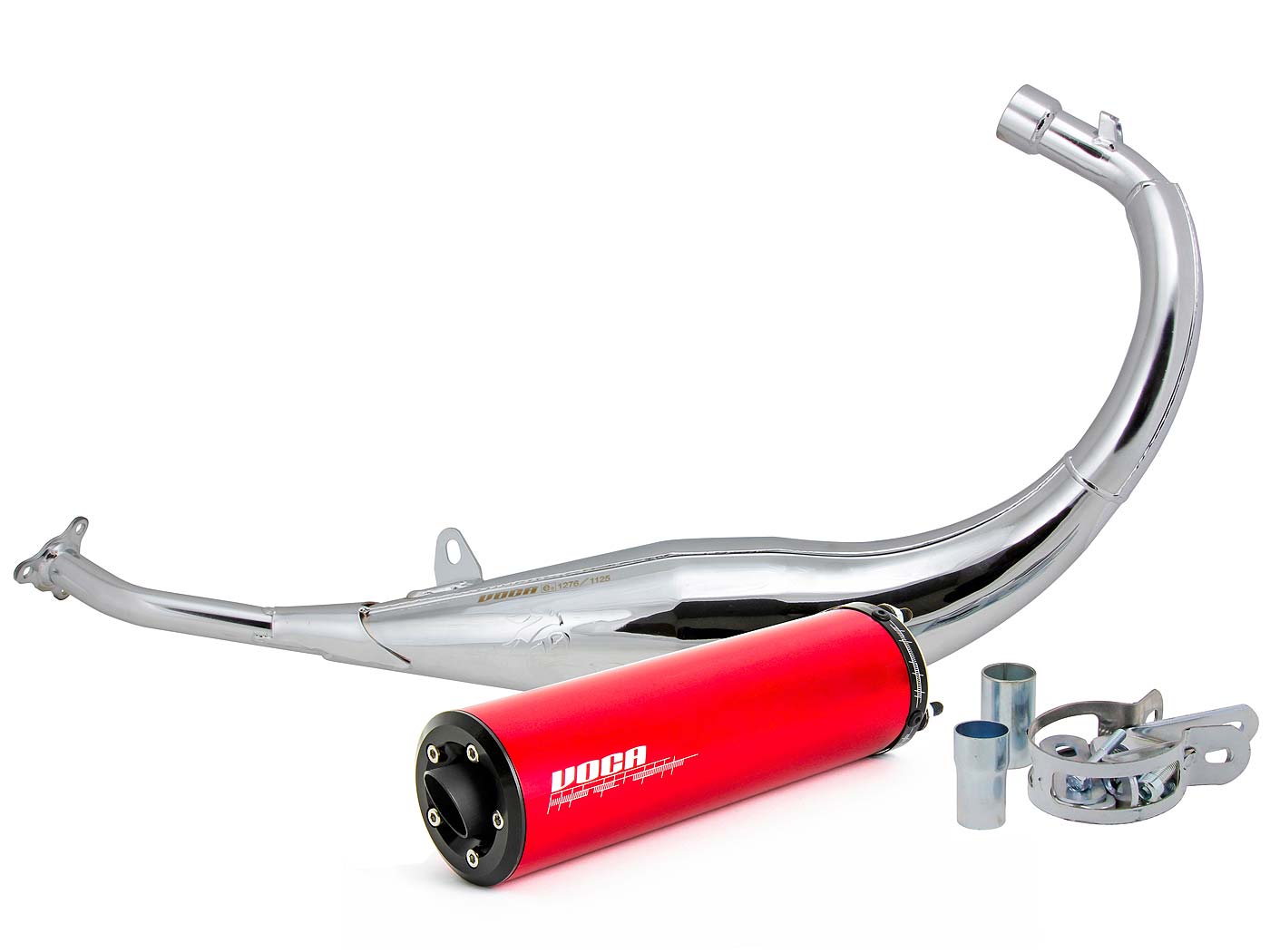 Duslintuvas VOCA Chromuotas 50/70cc raudonas duslintuvas skirtas Sherco 50 SM-R, SE-R 2014-