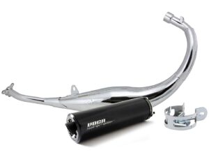 išmetimo VOCA Chromuotas 50/70cc juodas duslintuvas Derbi EBE, EBS, D50B Enduro, Supermoto