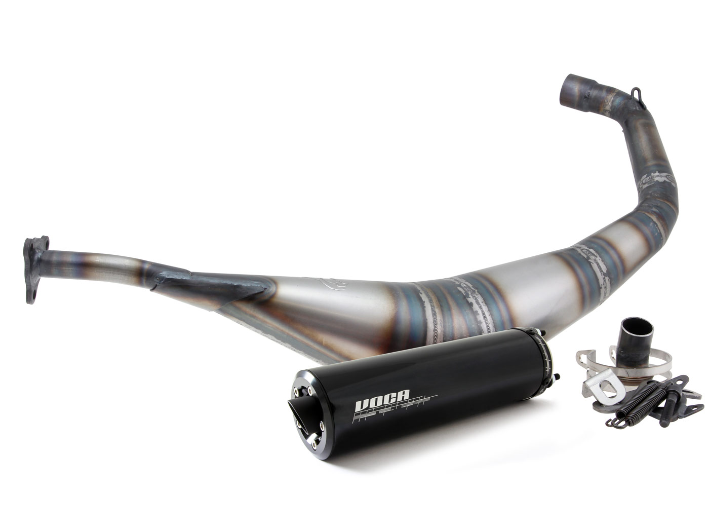 išmetimo VOCA Warrior 50/70cc juodas duslintuvas skirtas Derbi EBE, EBS, D50B