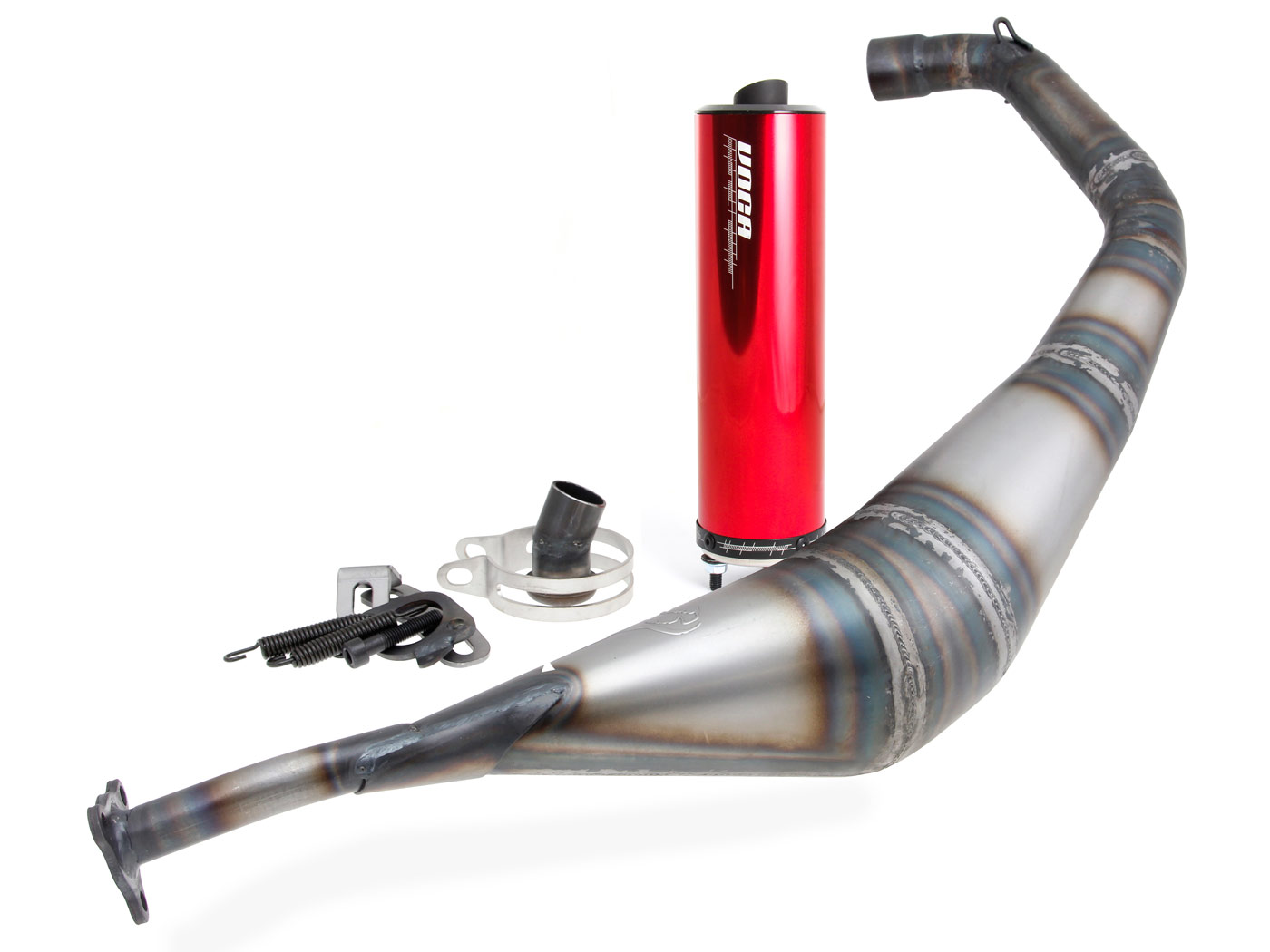išmetimo VOCA Warrior 50/70cc raudonas duslintuvas Derbi EBE, EBS, D50B