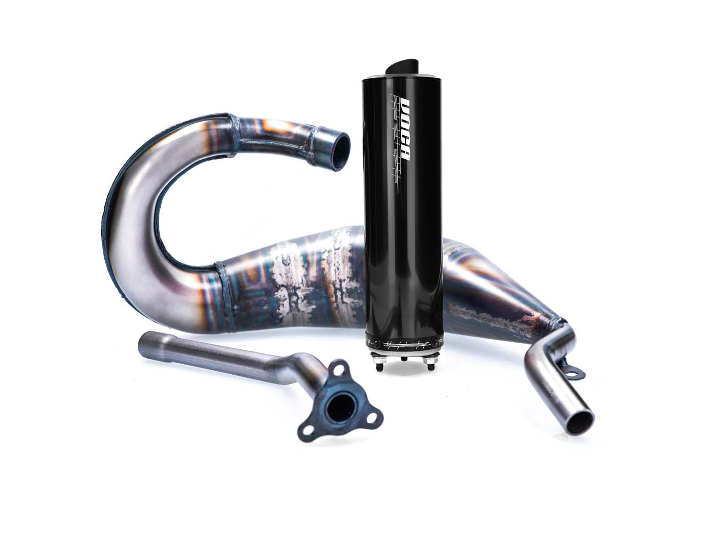 išmetimo VOCA Cross Rookie 50/70cc juodas duslintuvas skirtas Sherco 50 SM-R, SE-R