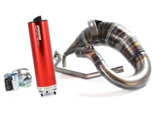 išmetimo VOCA Cross Rookie 50/70cc raudoni duslintuvai, skirti Rieju MRX, RR, MH Fury