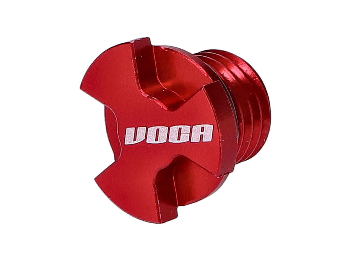 alyvos varžtas VOCA CNC raudonas, skirtas Minarelli AM, Generic, KSR-Moto, Keeway, Motobi, Ride, 1E40MA, 1E40MB