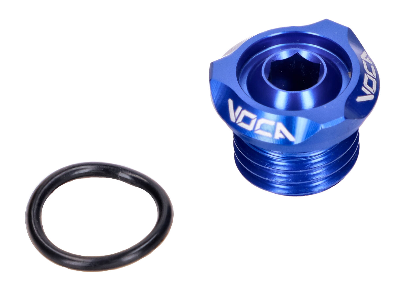 Alyvos užpildymo kaištis VOCA V2 CNC mėlynas, skirtas Minarelli AM, Generic, KSR-Moto, Keeway, Motobi, Ride, 1E40MA, 1E40MB