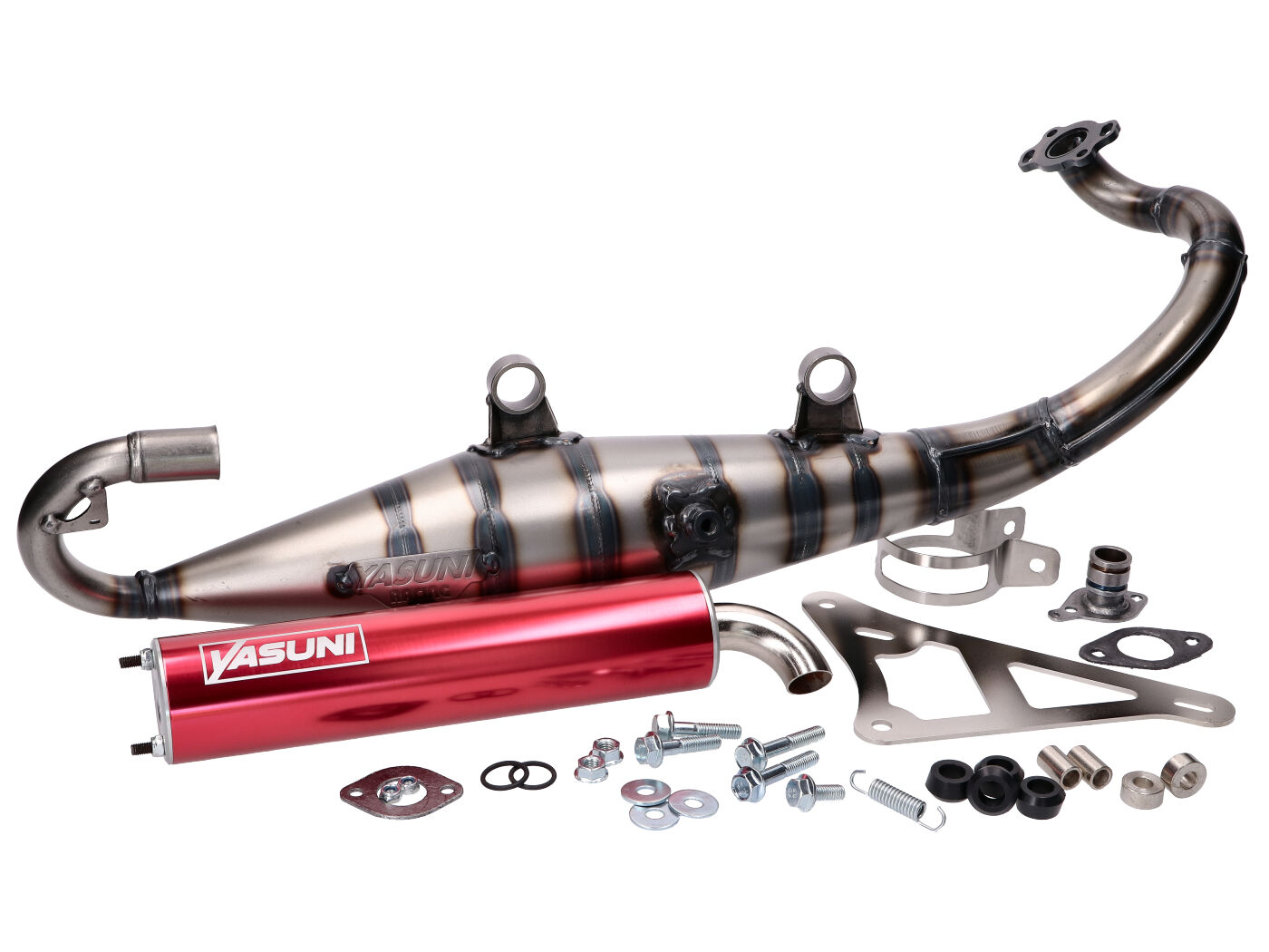 Duslintuvas Yasuni Carrera 10 raudona, skirta Peugeot horizontal, Kissbee 50, Ludix, Pure, Streetzone 50, Speedfight 4