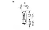 Pleišto pagrindo lempa T5 12V 2,0W